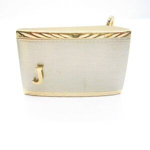 Vintage Belt Buckle Initial Monogram J by Knothe for Skinny Belt